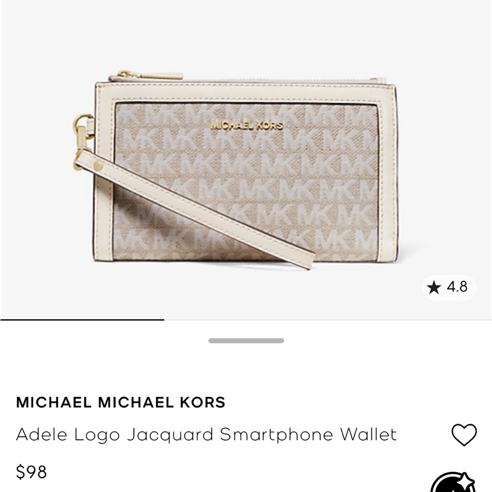 Michael Kors MK monogram wrist wallet
